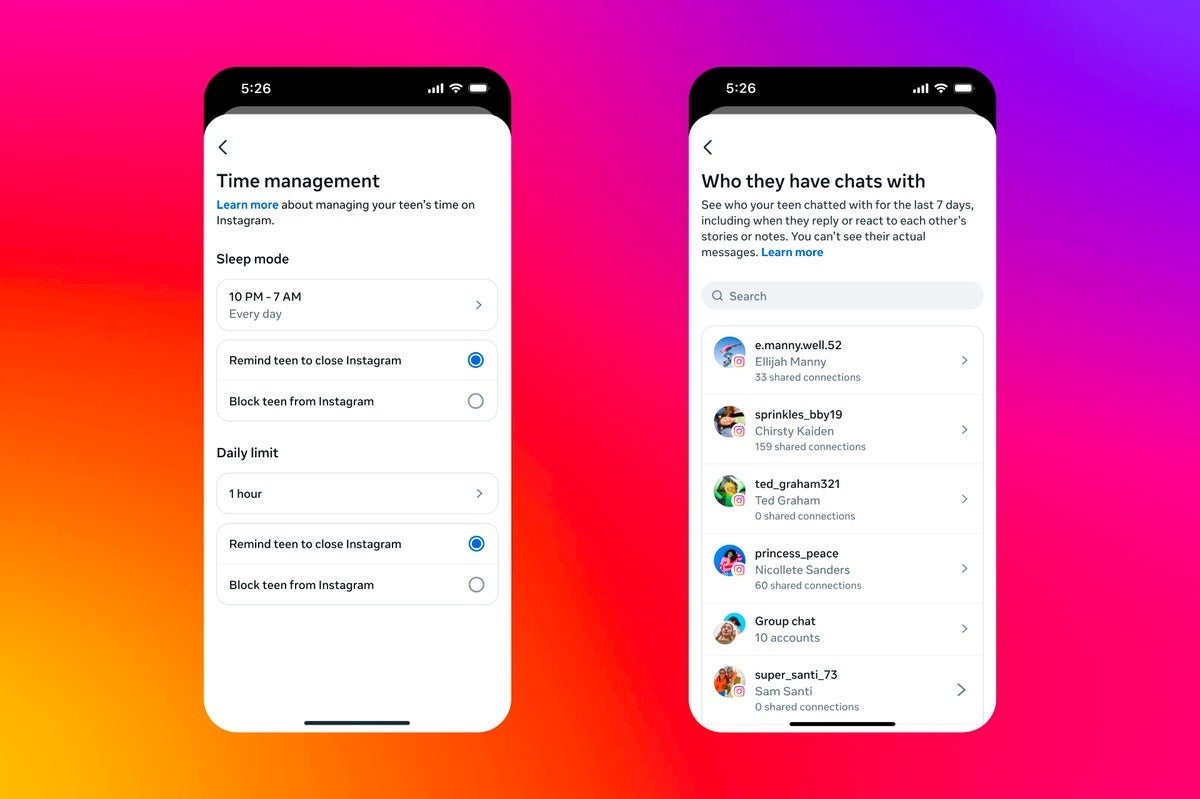 A way to check on who your kid is texting without invading their privacy. (Image credit Meta) - Instagram's new teen shield: A safety net for young users