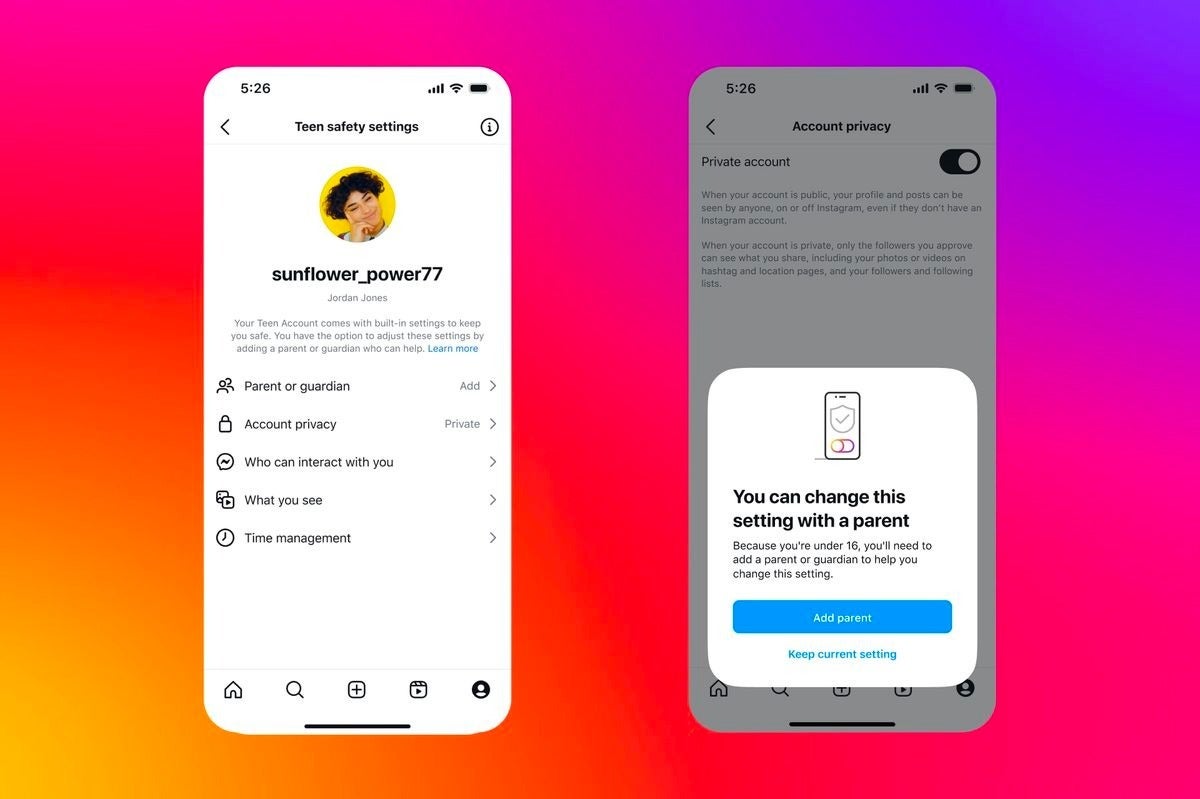 Parental permission is necessary of a teen wants to change any of the new settings. (Image credit Meta) - Instagram&#039;s new teen shield: A safety net for young users