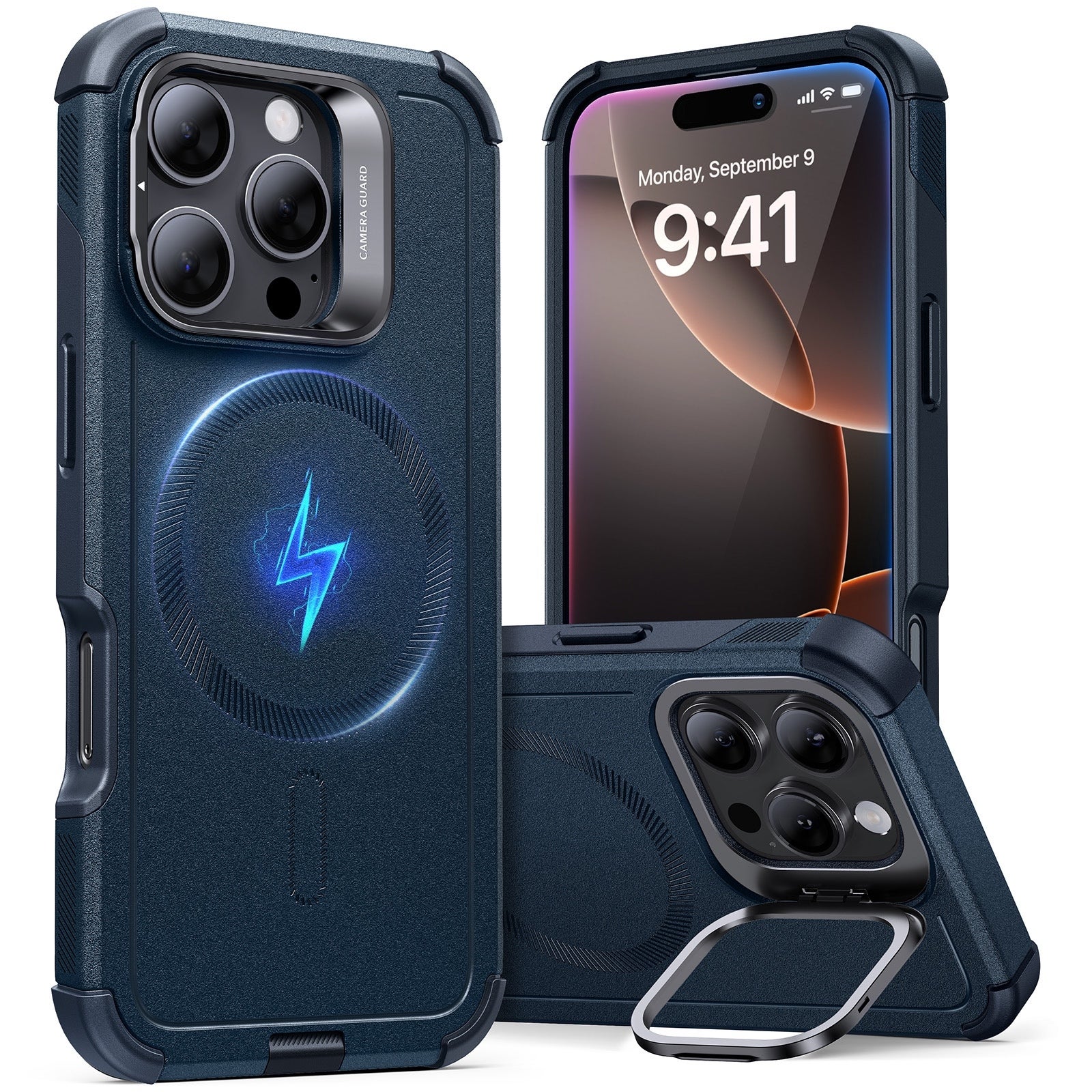 ESR Cyber Tough Case with Stash Stand - ESR introduces new cases and Qi2 MagSafe wireless chargers with CryoBoost technology for the iPhone 16 lineup!