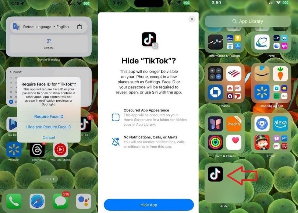 Lock your apps up behind Face ID and have them hidden from prying eyes. | Image credit-PhoneArena - Apple's feature in iOS 18 to secure and hide apps won't make all apps disappear