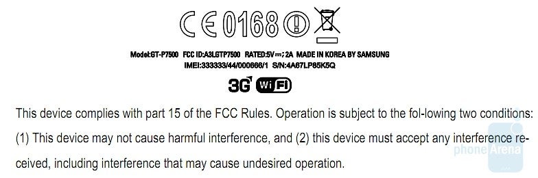 Samsung Galaxy Tab 10.1 with AT&T frequencies passes FCC