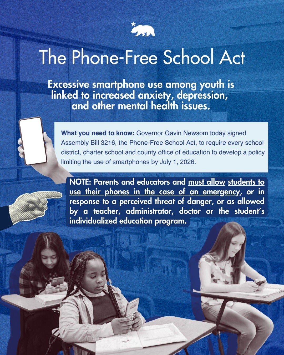 Phone-Free School Act of California