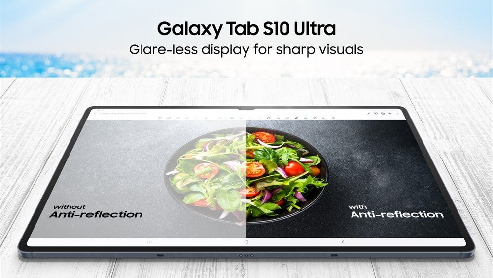 Galaxy Tab S10 series anti-reflective coating