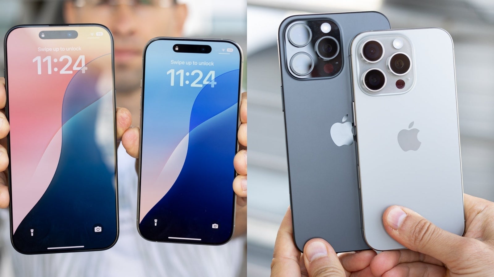 iPhone 16 Pro and iPhone 16 Pro Max hands-on image.