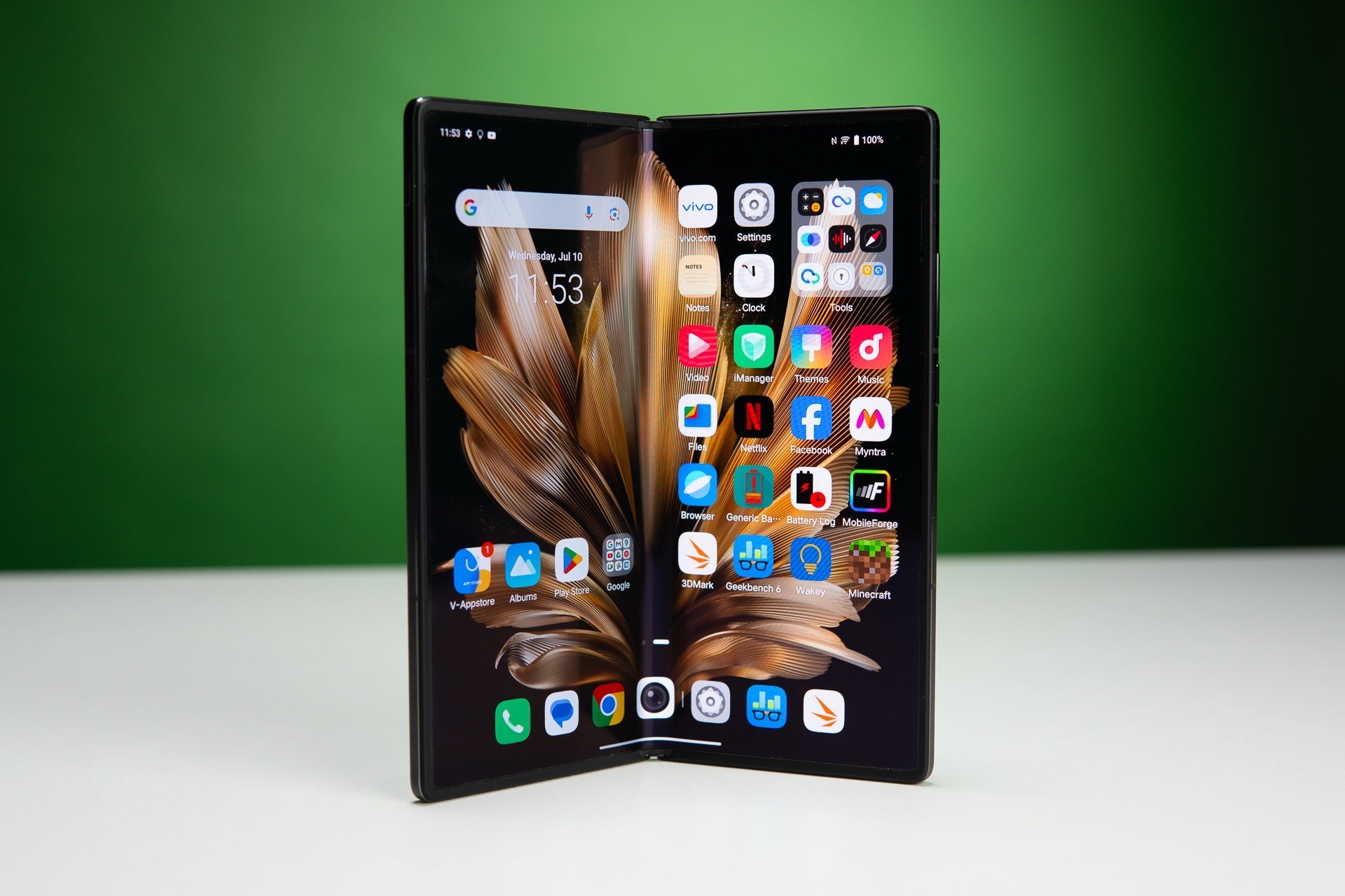 An image of the internal display on the Vivo X Fold3 Pro