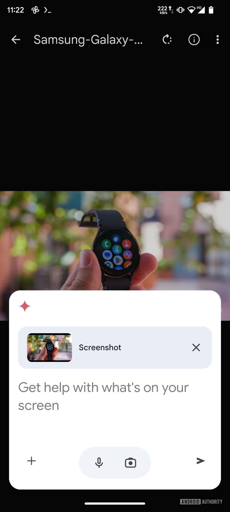 Screenshots of the image upload process into Gemini