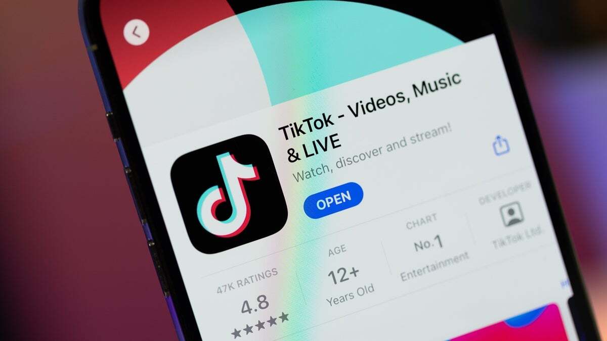 The TikTok app on the App Store.