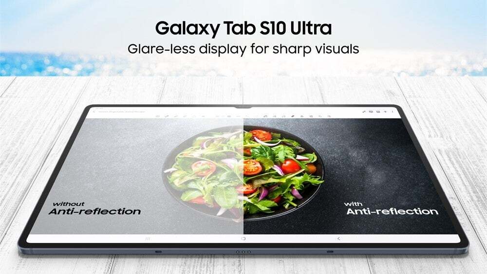 The excellent anti-reflective coating seems directly borrowed from the S24 series. | Image credit – Samsung - The Galaxy Tab S10 series won&#039;t get monthly updates despite 7 years of support