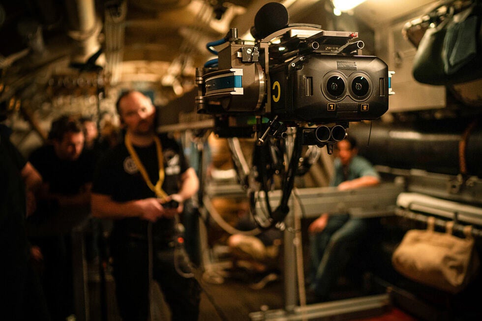 Submerged was filmed on location in Prague, Brussels, and Malta using Apple Immersive Video cameras, which feature two lenses to record 8K 3D video. | Image credit – Apple - The first Apple Immersive Video film takes us back to WWII on a submarine board