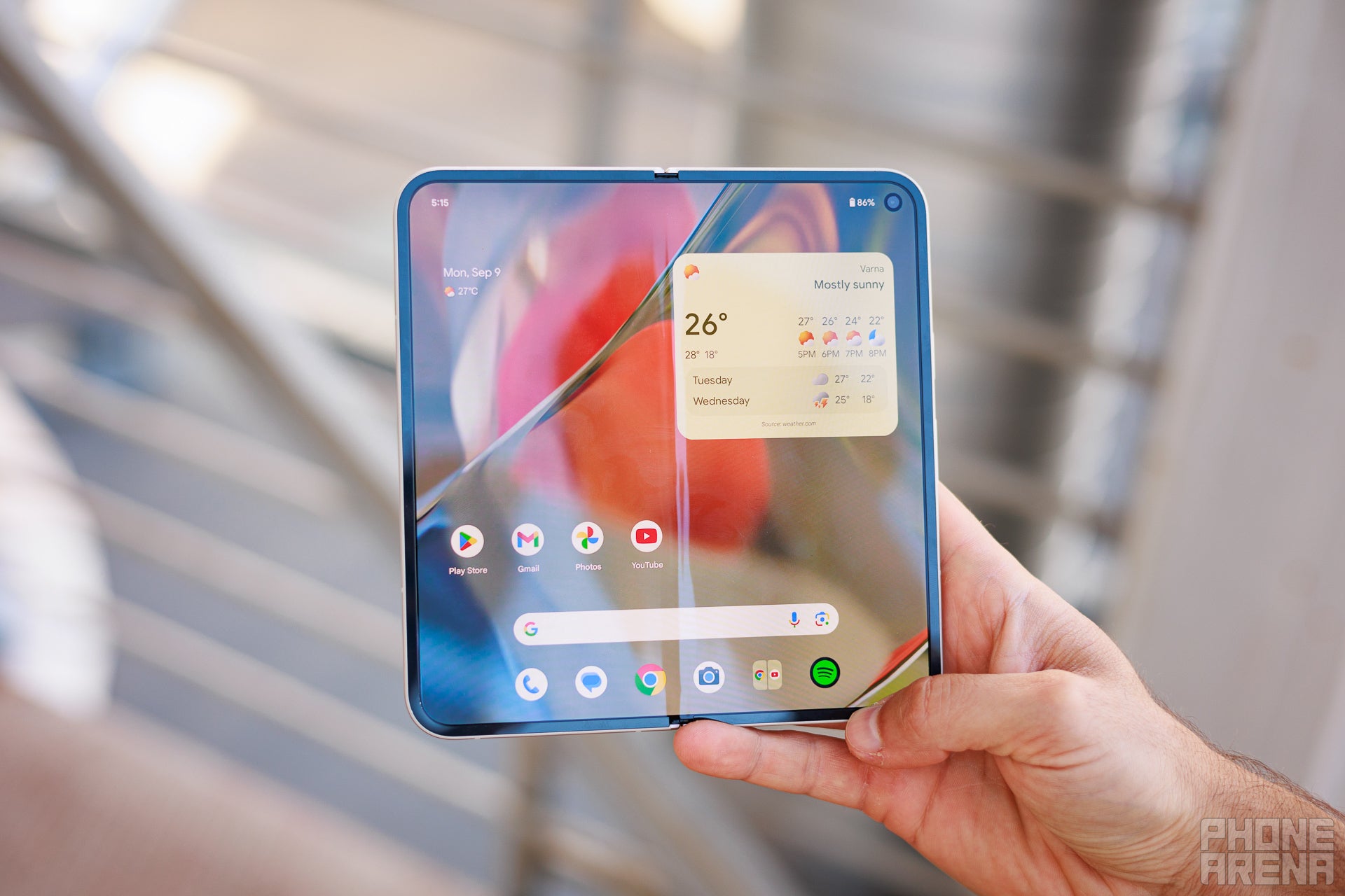 The Pixel 9 Pro Fold, unfolded. 