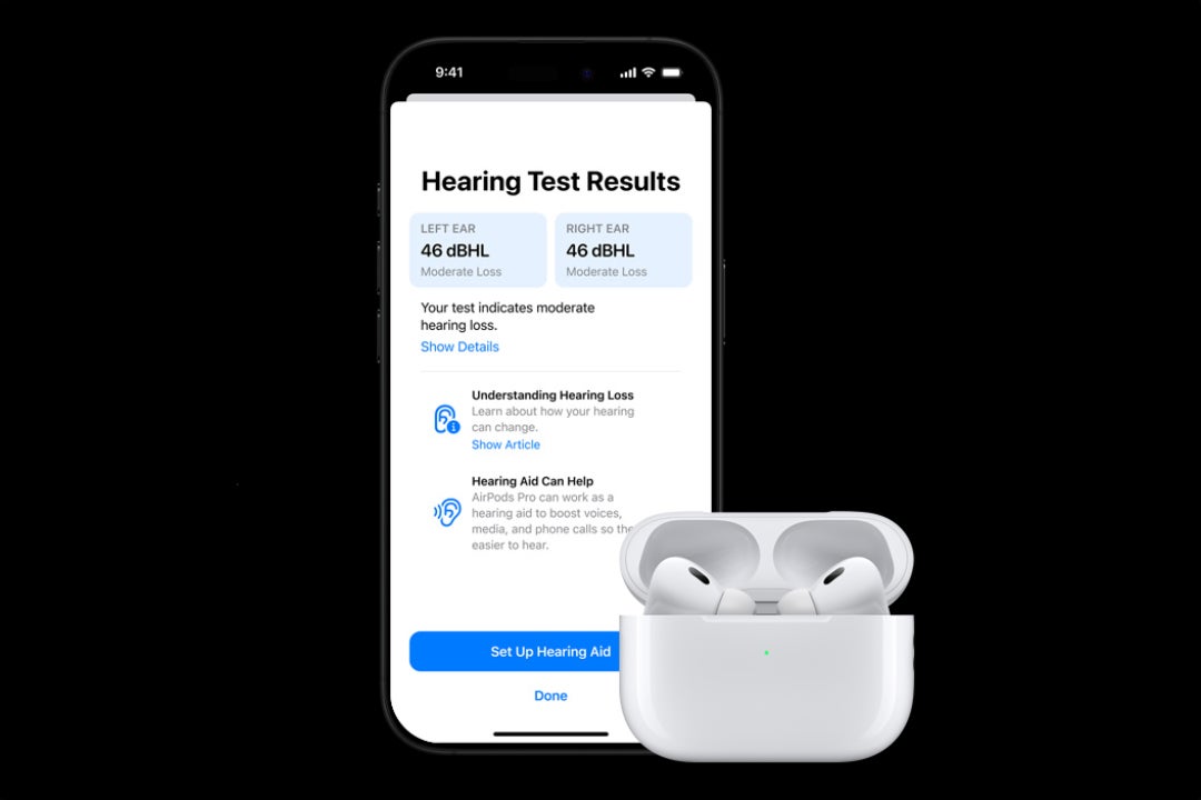 A screenshot of Apple Airpods Pro 2&amp;#039;s Hearing Test screen