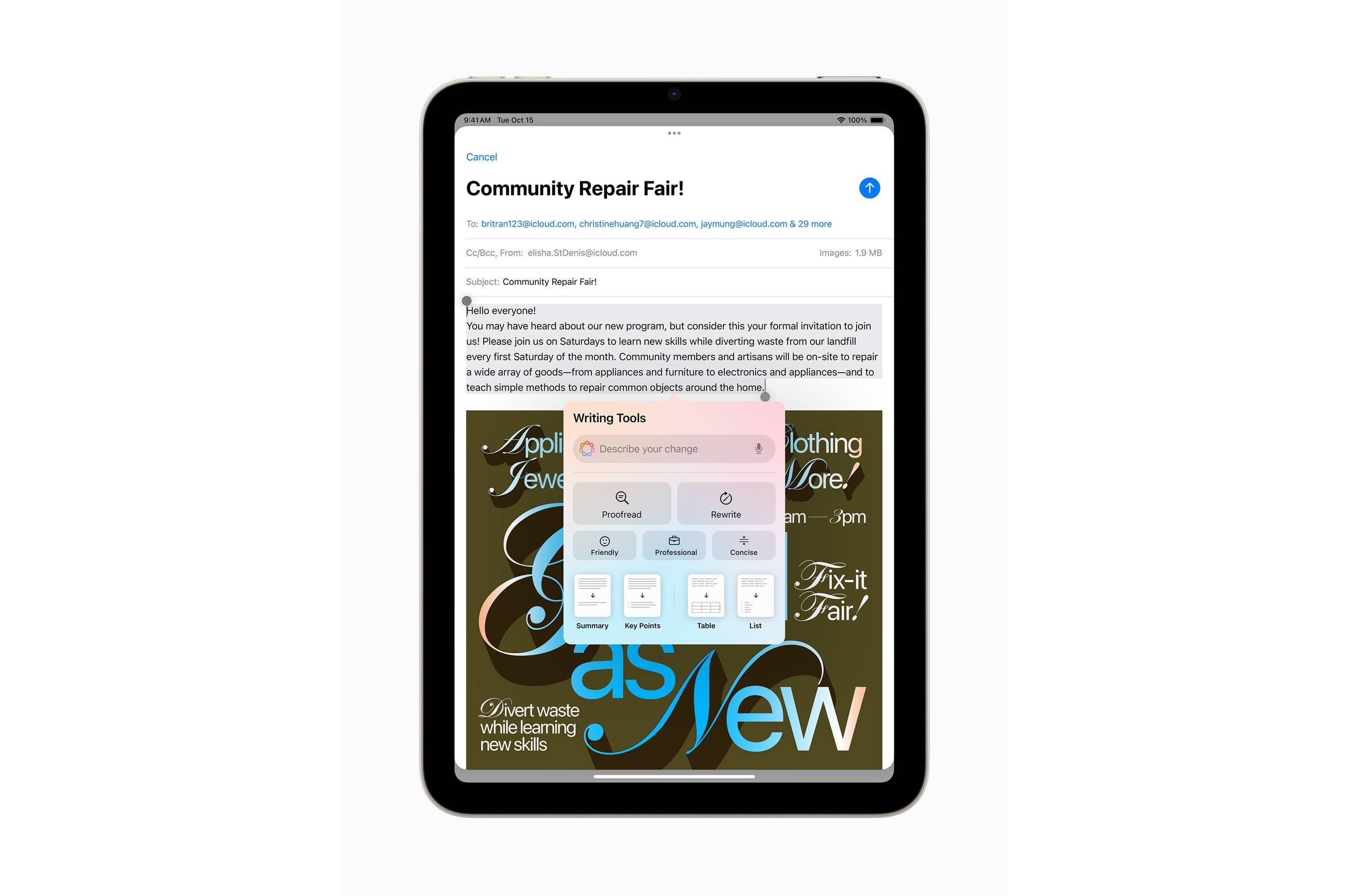 Apple Intelligence iPad mini