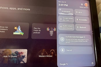 An image of the Google TV Home Panel UI