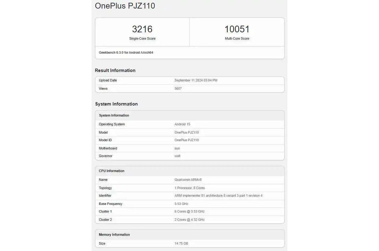 Snapdragon 8 Elite benchmark