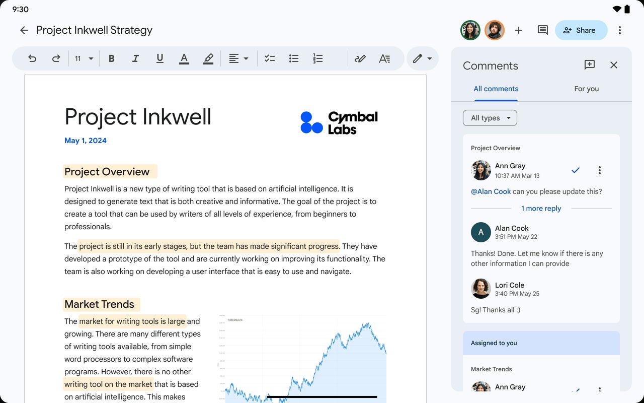 New commenting experience in Google Docs