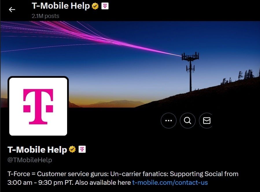 Ther T-Force "X" account header is displatyed.