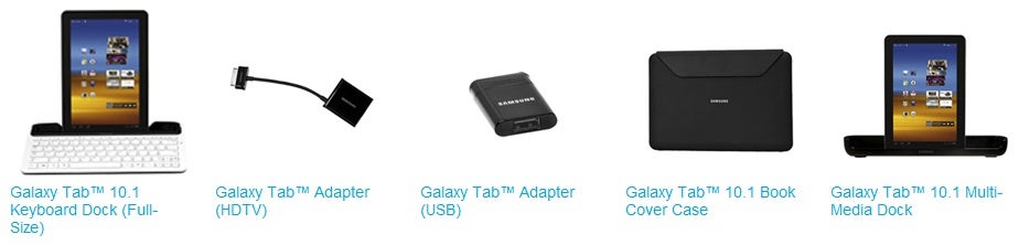 Samsung unveils a suite of accessories for the Galaxy Tab 10.1