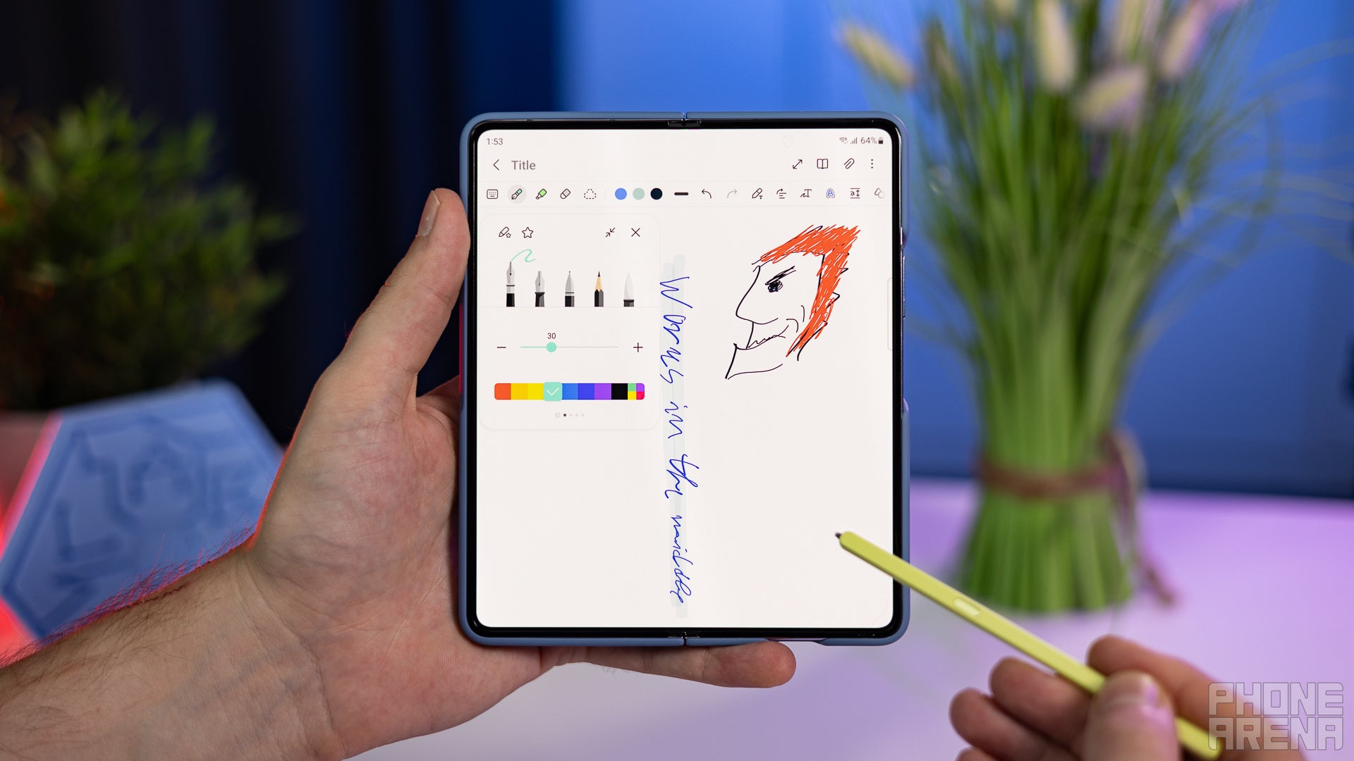 Galaxy Z Fold 5 working with S Pen (Image credit - PhoneArena) - The Galaxy Z Fold Special Edition might actually be the least special of all