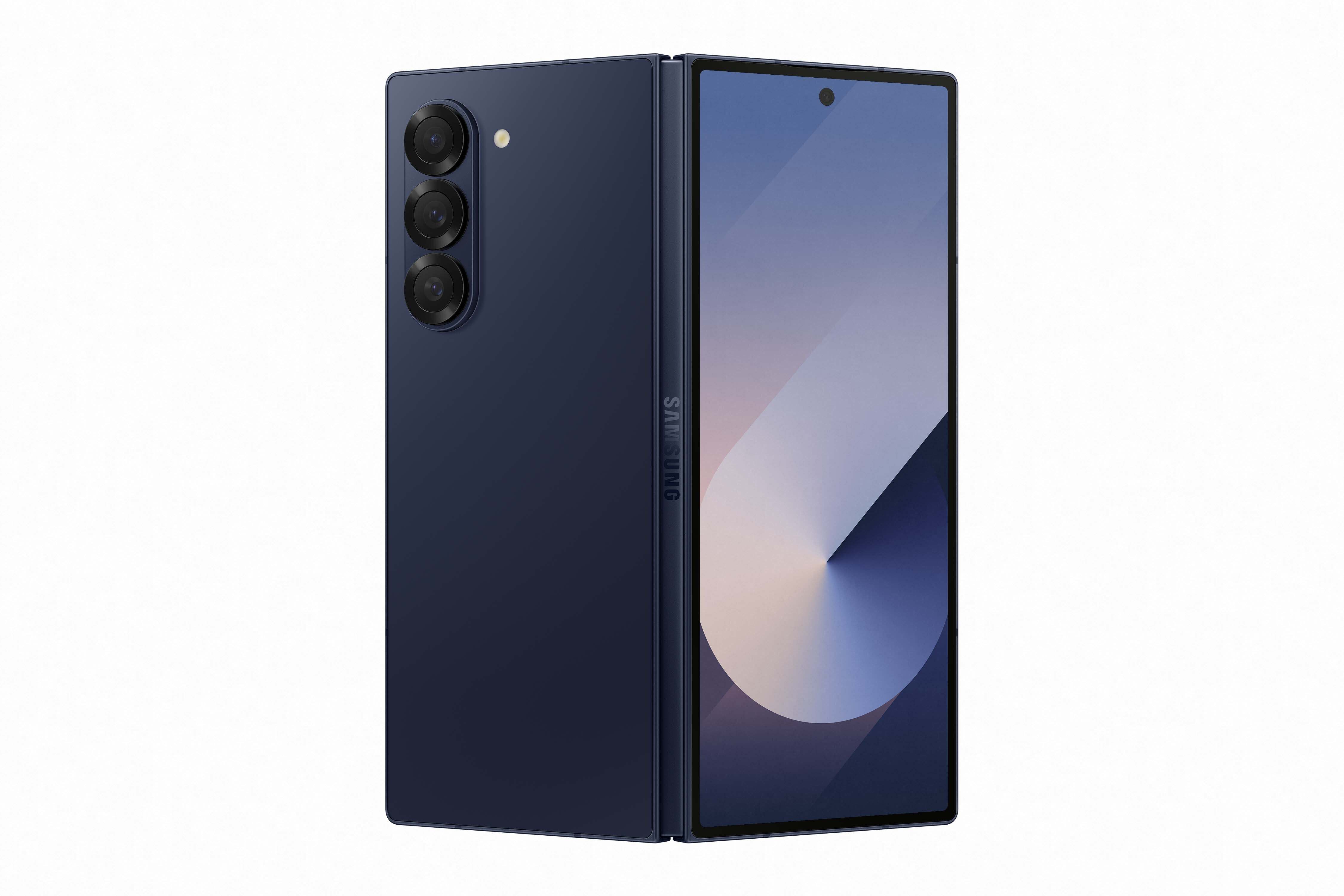 Galaxy Z Fold 6 render showing the Navy color.