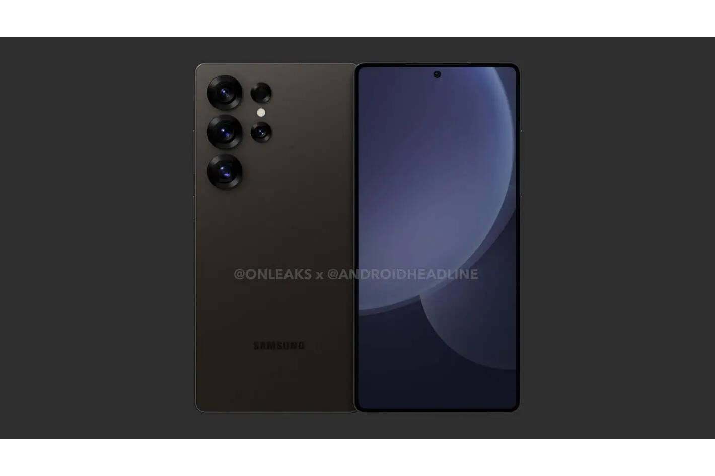 Leaked Galaxy S25 Ultra render in Black.