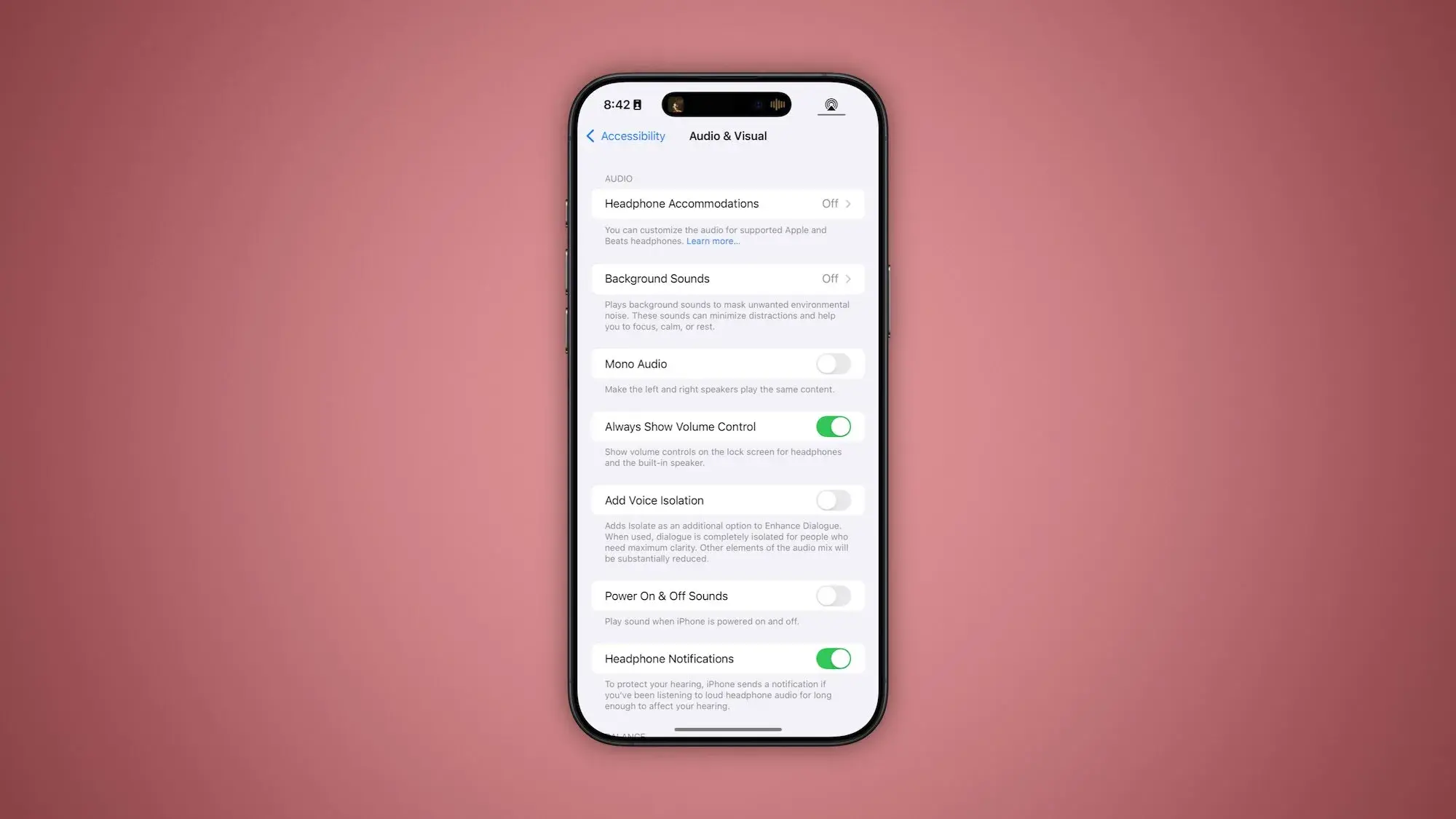 Screenshot showing the option found in the Settings app with iOS 18.2.