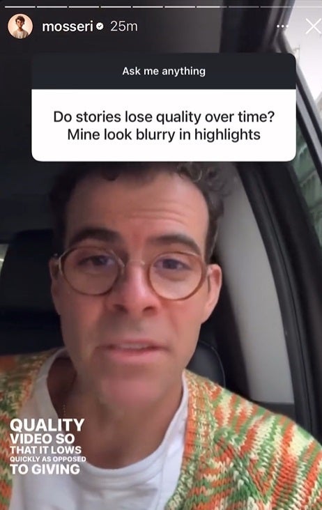 Adam Mosseri explains it all. | Image source – Adam Mosseri, Instagram - If your Instagram content isn’t popular, you might miss out on top video quality: here&#039;s why!