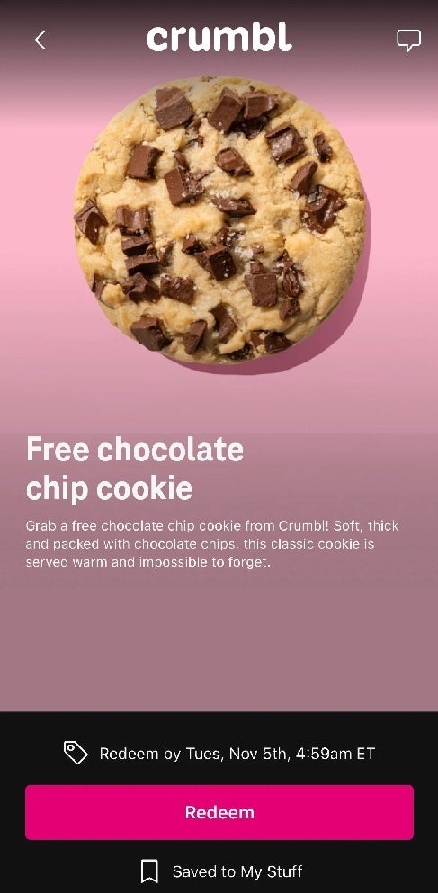 T-Mobile subscribers can score a free chocolate chip cookie at their nearby Crumbl location. | Image credit-Reddit - Starting today, and for a limited time, T-Mobile subscribers can score a free $5 cookie