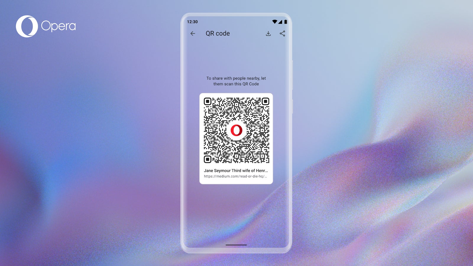 Opera QR Code Sharing