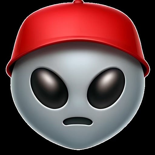 Angry alien wiht a red cap