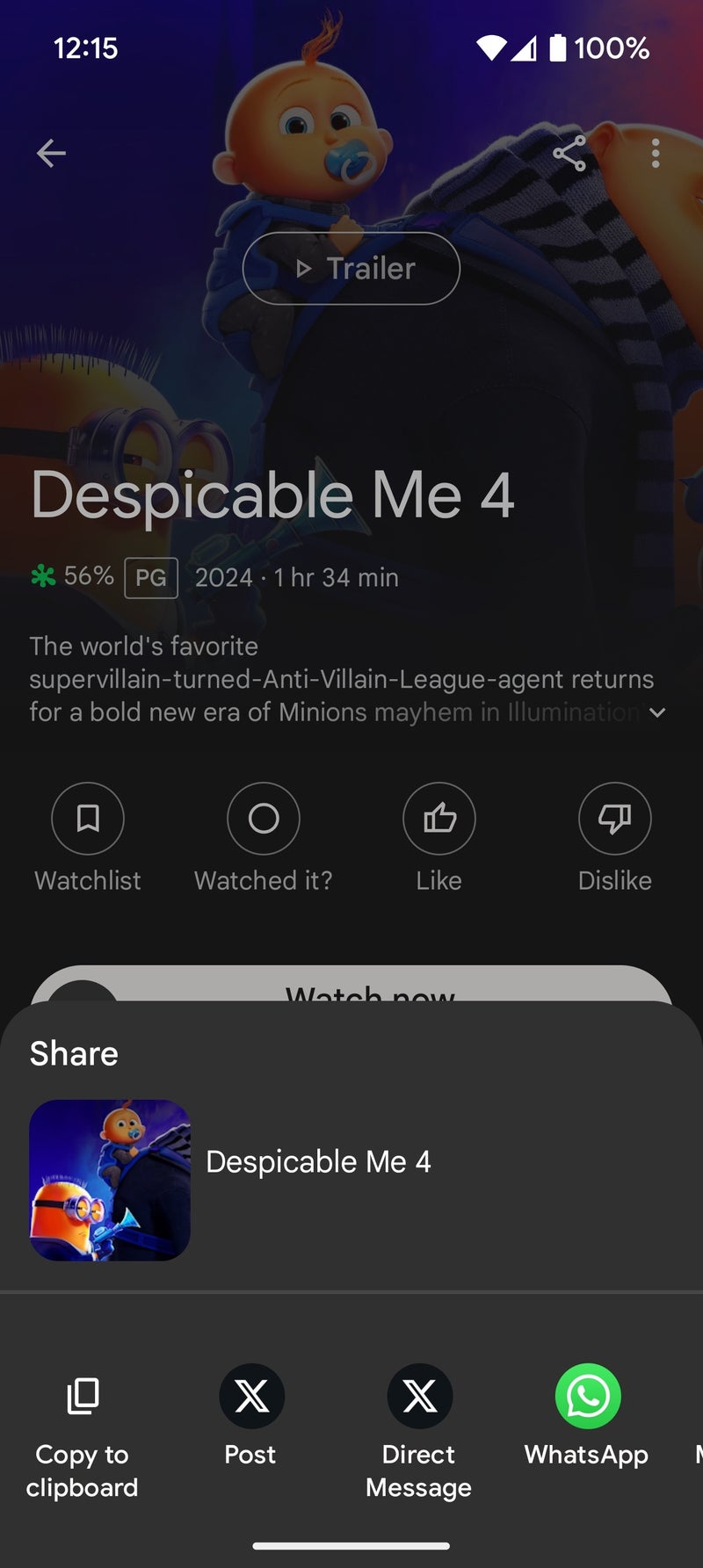 Google TV app on iPhone and Android will now let you share links to movies and TVs you recommend