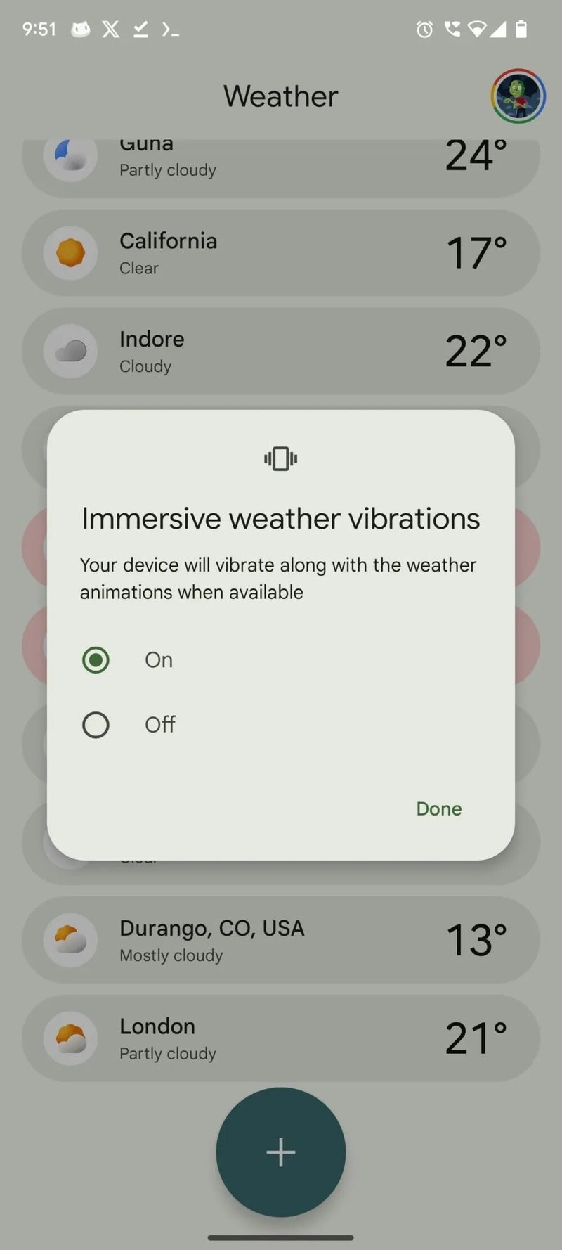 New Pixel Weather feature lets you feel the forecast with vibrations and sounds