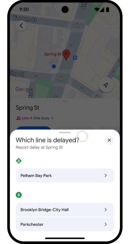 Report delays for buses and trains. | Image credit-Google - Exciting Google Maps update adds new useful features