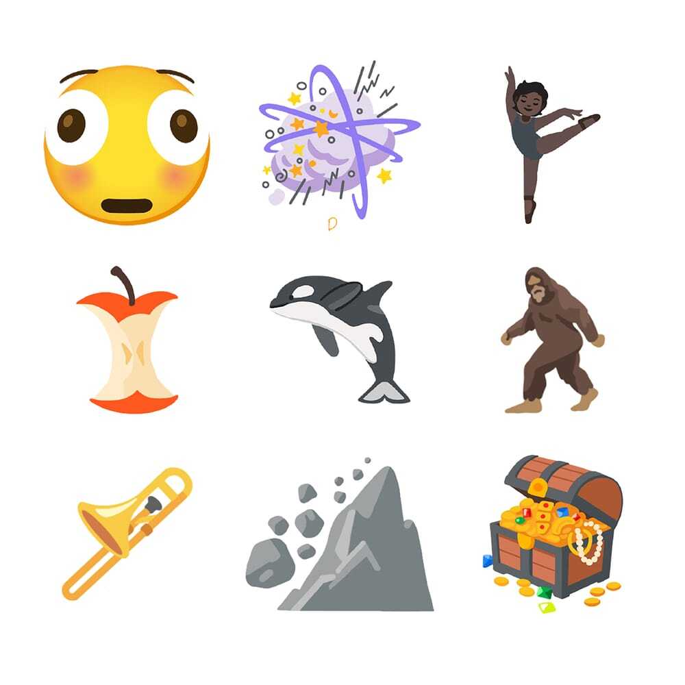 Algunos de los nuevos emojis propuestos para Emoji 17.0