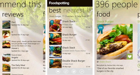 FoodSpotting satiates the WP7 Marketplace hunger