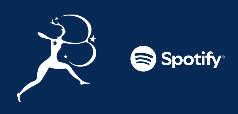 Bloomsbury Publishing &amp;amp; Spotify logos