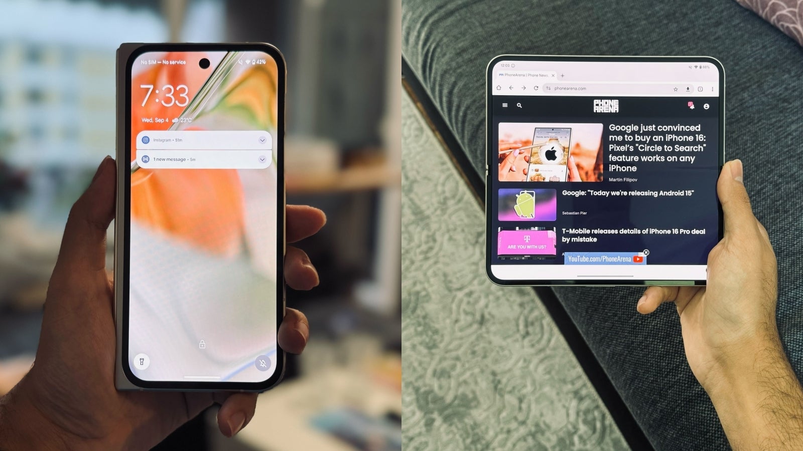 Pixel 9 Pro Fold hands-on images.