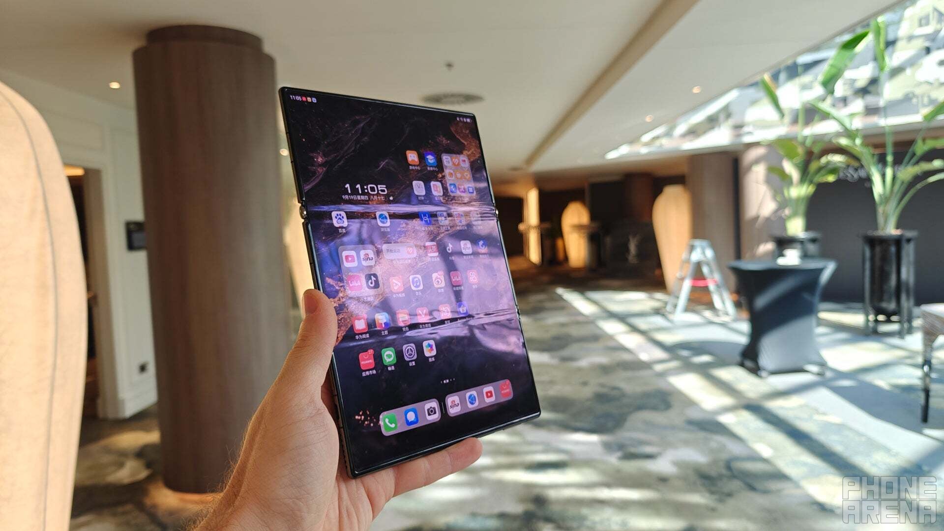 Huawei&#039;s tri-folding phone, the Mate XT, is a perfect contender for a phone that doubles as PC and tablet replacement (Image credit - PhoneArena) - Will Android finally replace my iPad? ChromeOS integration thoughts