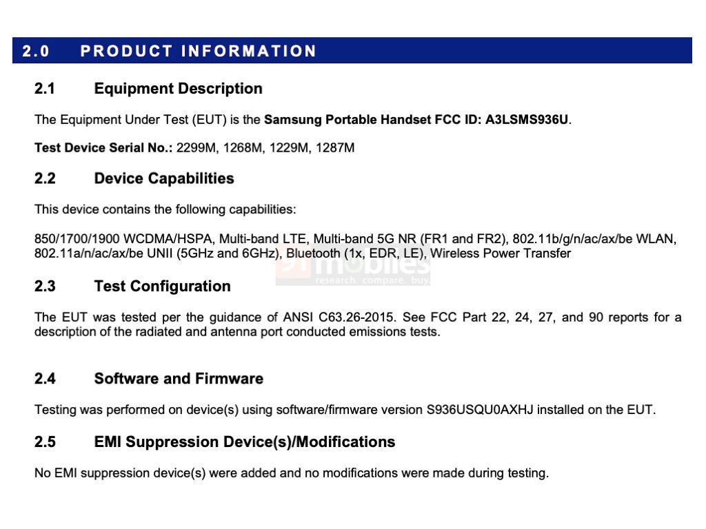 The Samsung Galaxy S25 series is certified in the U.S. by the FCC. | Image credit-91mobiles - More info about the upcoming Galaxy S25 line is revealed after the phones are certified by the FCC