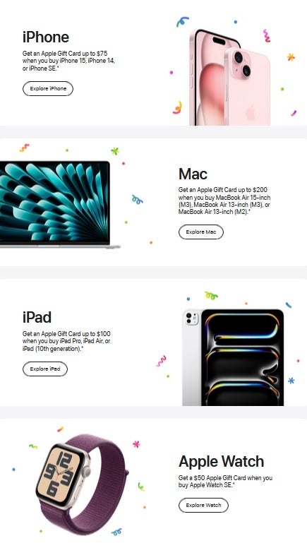 Apple updates the online Apple Store and the app to include Black Friday gift card deal. | Image credit-Apple - The online Apple Store is going down but not for the reason you're thinking of