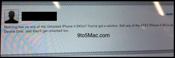 Apple's retail stores can release AT&T iPhones if the unlocked pile runs low