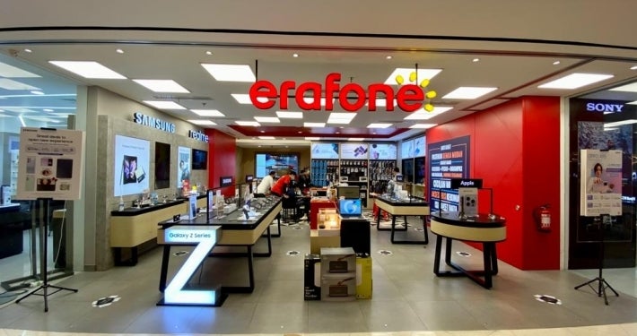 Cell phone store in an indonesian shopping mall.