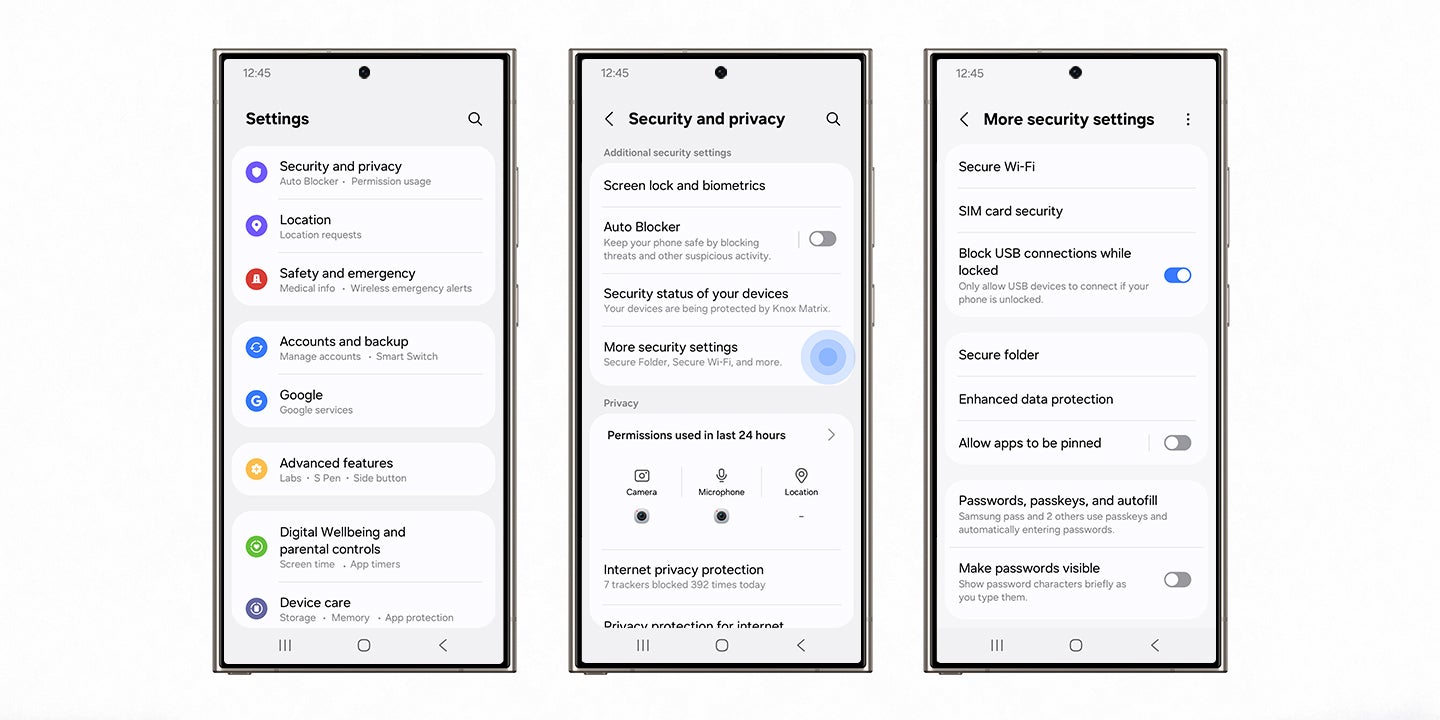 More security settings. | Image Credit - Samsung - Samsung One UI 7 public beta brings advanced security protections for Galaxy phones