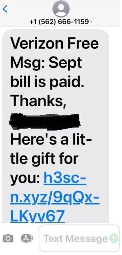 Bogus text sent to Verizon subscribers seeking personal information. | Image credit-Tom's Hardware - The FBI wants you to come up with a code word to ward off deepfake AI attacks on your phone