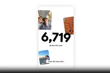 Screenshot of Google Photos recap feature