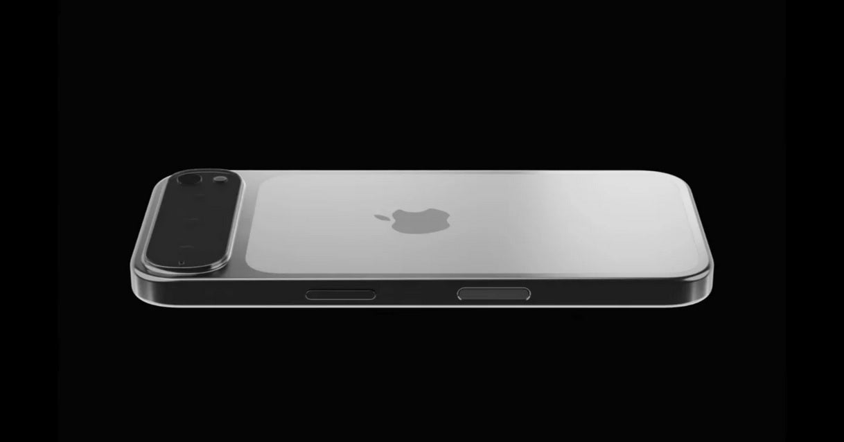 Render of the iPhone 17 Pro Max shows a side view of the phone.