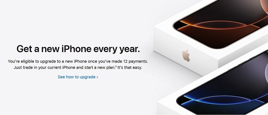 Apple already has an Upgrade Program that allows subscribers to get a new iPhone every year. | Image credit-Apple - Apple decides to scrap iPhone subscription plan before it ever launched