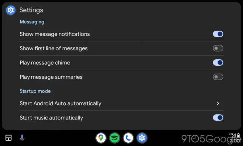 Screenshots from the Android Auto screen showing the standard look and the Material You look.