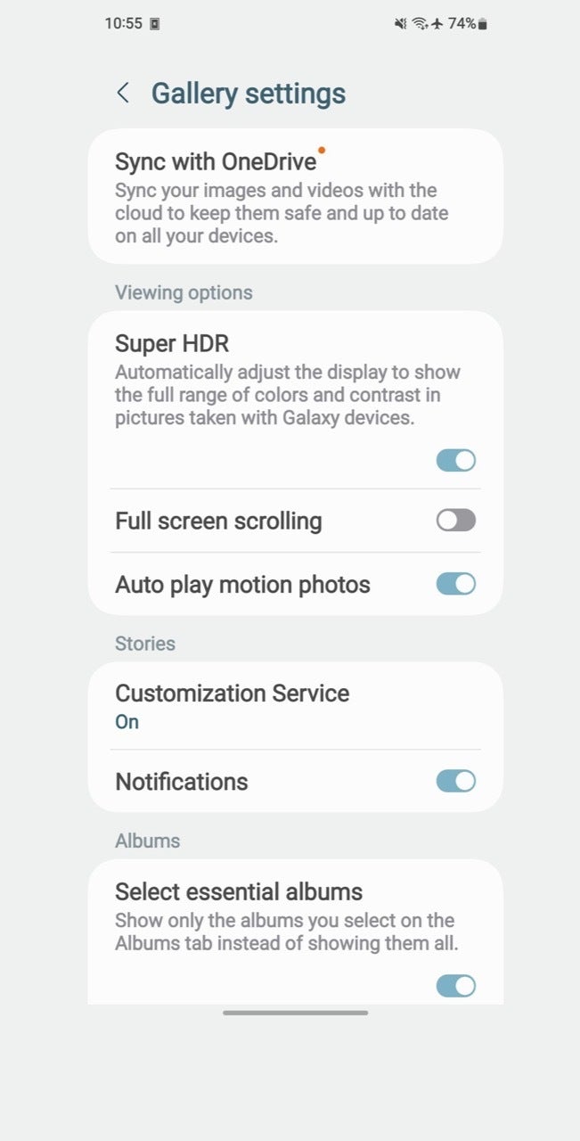 Screenshot of HDR brightness setting in One UI 6