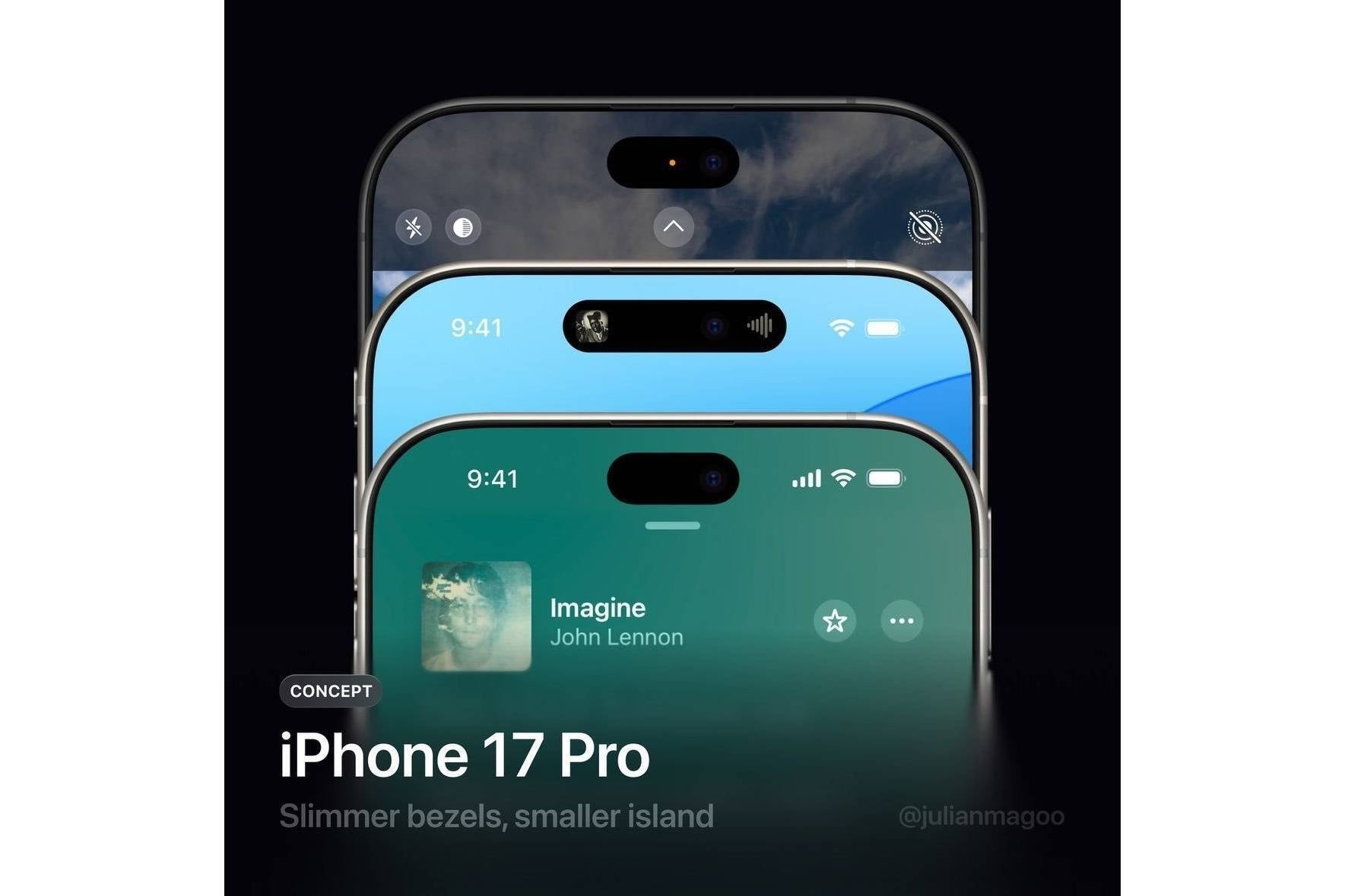 Conception iPhone 17 Pro Dynamic Island