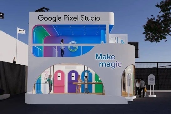 An image of the Pixel Studio building at the Australian Open